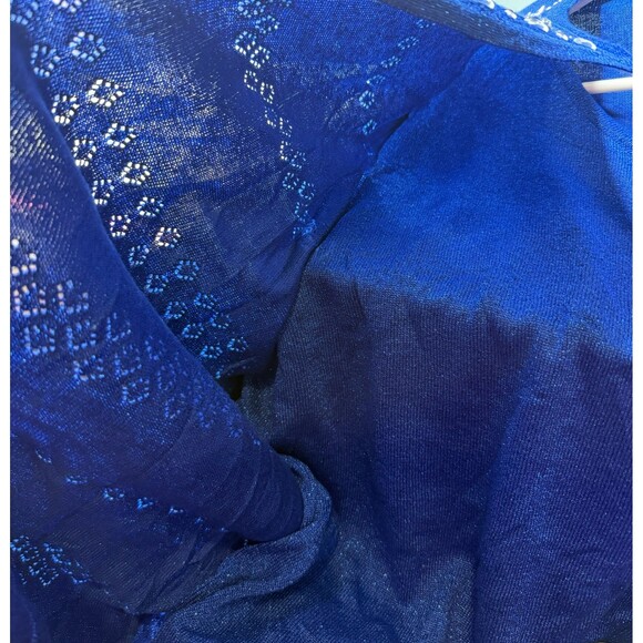 Alfred Dunner Embellished 3/4 Sleeve 2 Fer Sweater Set - Cobalt - Size 1X - Picture 5 of 5